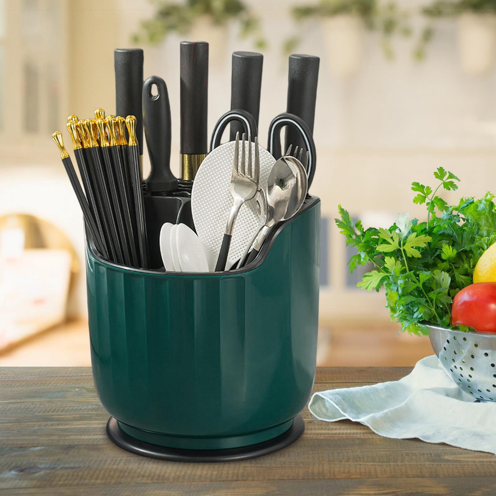 Tongina Utensil Holder, Cutlery, Drying Rack, Storage, Utensil Pot, Holder, Chopstick Cage for Tongs, Cutlery, Chopsticks, Spoon, Fork Green