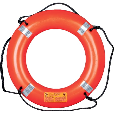 29 Orange and Silver Mustang Life Ring with Tape