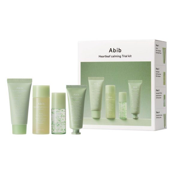 Kit de cuidado de la piel Abib Heartleaf Calming con 4 productos mini