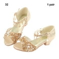 thumbnail image 3 of Qarigey Zapatos con purpurina para niñas, fiesta de ballet, cristal, punta abierta, carnaval, Halloween, tacones altos, sandalias, disfraz de Type2 NO2, 3 of 6