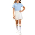 thumbnail image 2 of Odeerbi Niñas 3 Piezas Preppy Vestido Tenis Camisa de Golf y Falda Plisada Con Set de Uniforme de La Escuela de Las Medias, 2 of 9