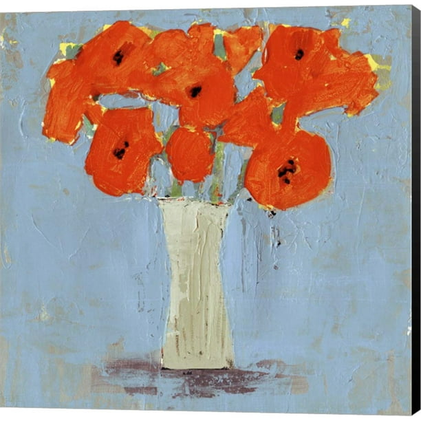 Orange Poppy Impression II by Victoria Canvas Wall Art, 24W x