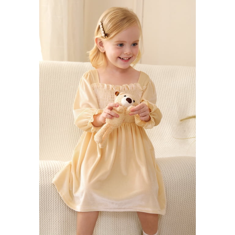 toddler fall casual dresses Toddler Baby Girl Dress Casual Outfits Kids Long Sleeve Spring Fall Dresses 2-6 Years