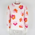 thumbnail image 4 of Uaswgudfs Women's Floral Knit Sweater: Round Neck & Long Sleeves, Cozy Relaxed Fit for Autumn/Winter​, 4 of 9