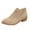 Khaki, variant on IUJSOY Stacked Heel Ankle Boots for Women Dressy Pointed Toe Suede Heeled Booties with Back Zipper