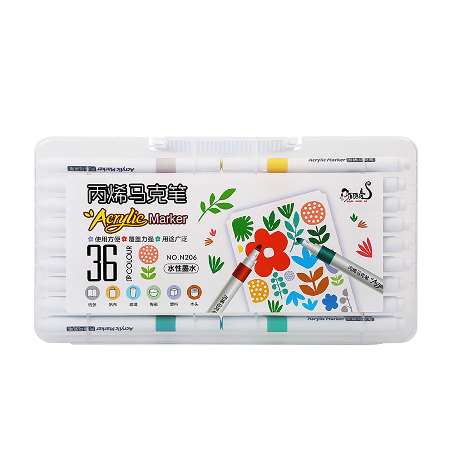 YZHMYR Acrylic Paint Pens Extra Fine Tip Multi Surface Paint Markers Smooth Ink Flow Quick Dry Paint Pens Back to School Office Supplies Art Class DIY Craft Ceramic Glass Wood Canvas Painting Markers