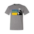 thumbnail image 2 of Support Ukrainian Flag Zelensky RESIST Men's Graphic T-Shirt, Heather Grey, XX-Large, 2 of 4
