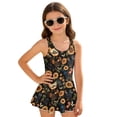 thumbnail image 4 of Xoenoiee Rooster Chicken Sunflower Butterfly Print One Piece Swimsuit Skirted Bathing Suit for Girls Sleeveless Tank Swimsuits Quick Dry Tummy Control Swimsuits, 3-4 Years, 4 of 7