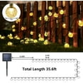 thumbnail image 5 of Toodour Solar String Lights Outdoor 35.6ft 60 LED Globe String Lights,Waterproof 8 Modes Solar Powered Patio Lights for Garden, Home, Gazebo, Yard Decorations (Warm White), 5 of 11