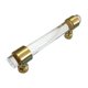 thumbnail image 1 of Tirador de cristal vintage chapado en cobre para armario de cocina Cepillado 120 mm, 1 of 7