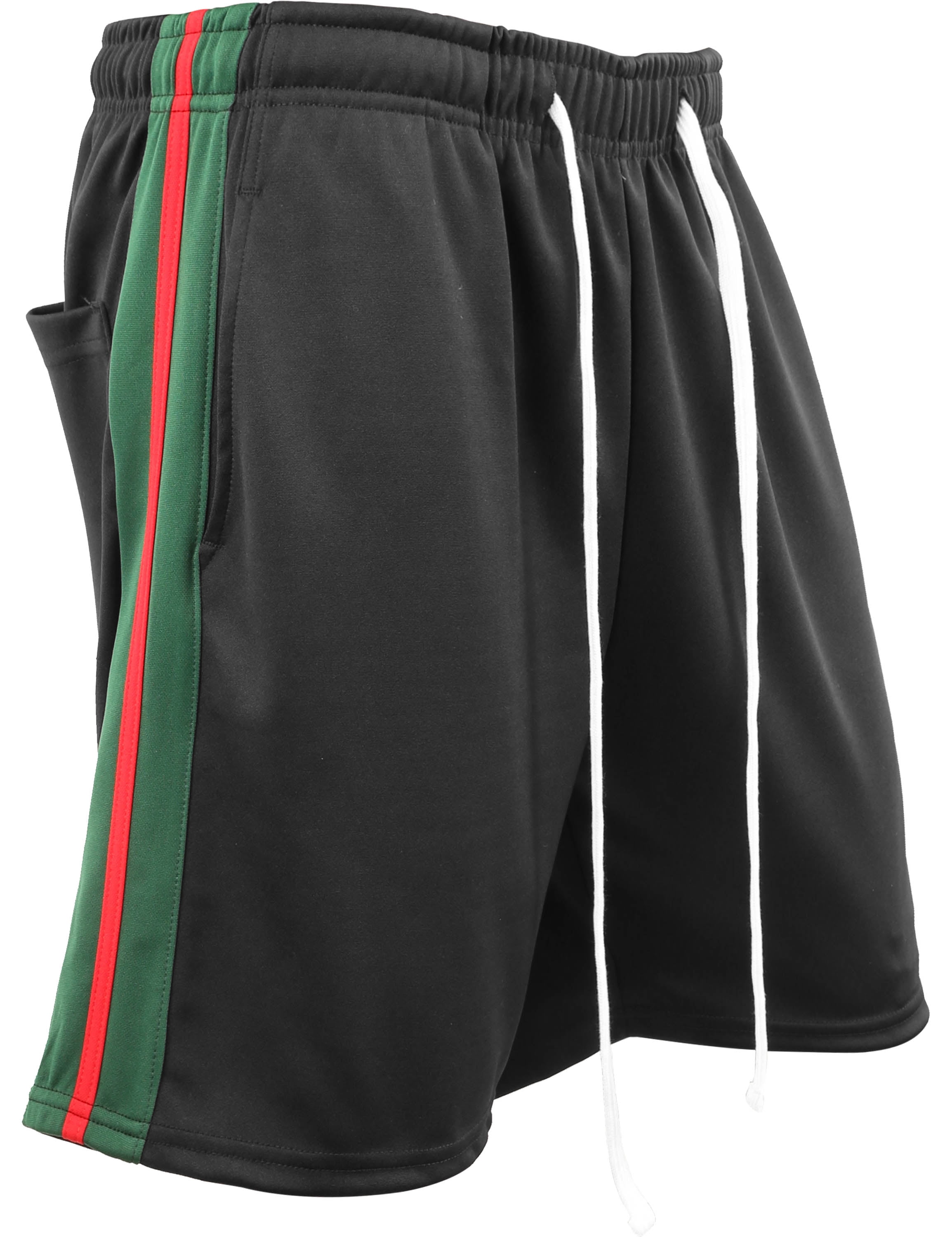 Men's Athletic Stripe Track Shorts with Drawstring