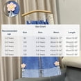 thumbnail image 3 of Soft Denim Wide Leg Jeans for Kids Girls with 3D Flower & Pearl, Elastic Waist Play Pants, Cuffed Hem Flare Jeans, Ages 2T-8,Size 3-4 T, 3 of 5