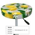 thumbnail image 4 of Bingfone12 Inch Padded Round Bar Stool Cover Cushion With Elastic Fabric Round Chair Seat - Lemon1, 4 of 7