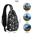 thumbnail image 5 of Sling Backpack,Halloween Ghosts Crossbody Bag with Water Bottle Holder,Waterproof Sling Bag for Men/Women with Chest Phone Holder for Hiking,Travel, 5 of 6