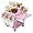 Pink, variant on 6 Tiers Rolling Flower Display Stand,Cart Plant Stand,Flower Display Rack W/18 Flower Buckets 4 Wheels for Florist,Patio Garden Corner, Weddings Party,Business Market (White,Blue,Pink)