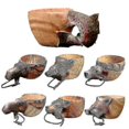 thumbnail image 1 of Taza de madera tallada a mano Kuksa Guksi con imagen de cabeza de animal, taza de madera con forma de animal, taza portátil para acampar, taza para beber, 1 of 2