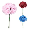 thumbnail image 3 of Cheers.US 1 Bouquet PE Foam 10 Heads Artificial Rose Flowers Bouquet Silk Flowers Rose for Home Bridal Wedding Party Festival Decor, 3 of 5
