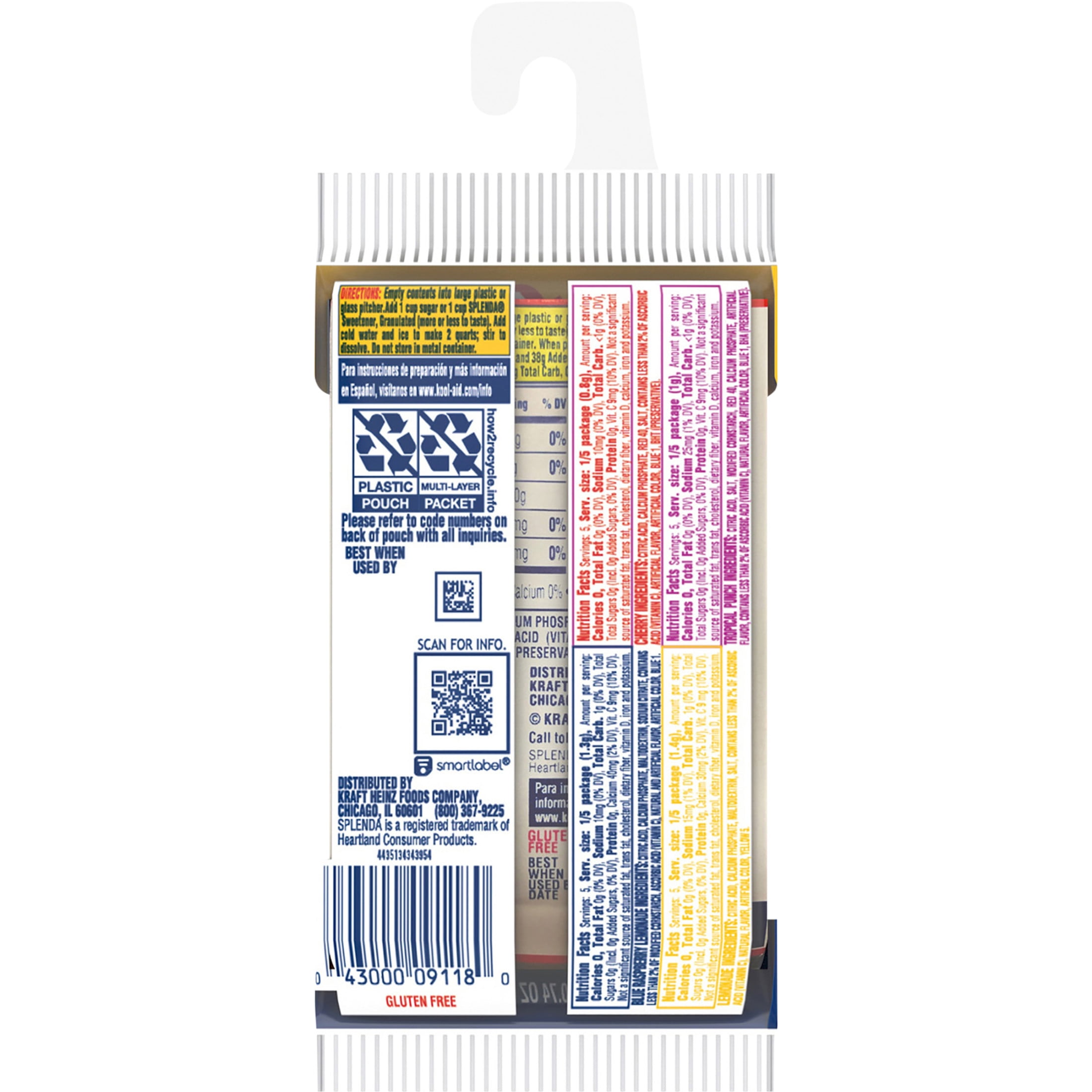 (2 pack) Kool-Aid Variety Pack, Tropical Punch, Cherry, Blue Raspberry Lemonade & Naturally Flavored Lemonade Drink Mix, 4 pack, Powders
