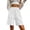 White, variant on Edvintorg Bermuda Shorts for Women Knee Length Elastic Waisted Breathable Lightweight Loose Fit Casual Short Women Summer Clothes Pink XXL