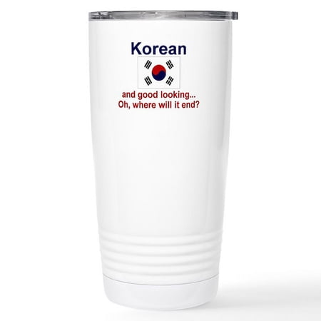 CafePress - Good Looking Korean Stainless Steel Travel Mug - Insulated Stainless Steel Travel Tumbler 20 oz.