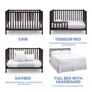 Delta Children Heartland 4-in-1 Convertible Baby Crib, Dark Chocolate