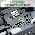 thumbnail image 3 of Markdomain 5 Pack Compatible 24mm Label Tape Replacement for Brother P Touch Tape TZe-251 TZe TZ Tape Laminated White TZe251 Tape for Brother Ptouch label maker, 3 of 11