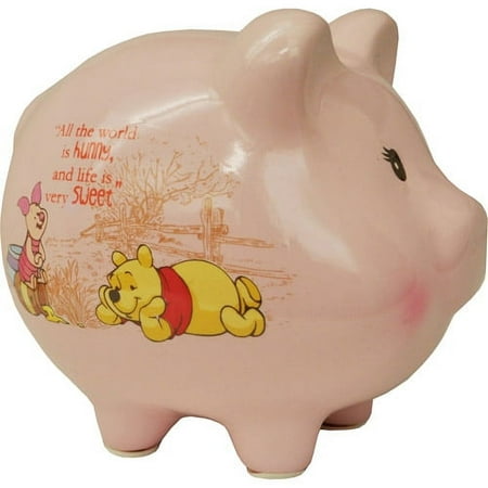 Disney Winnie the Pooh Piggy Bank, Pink