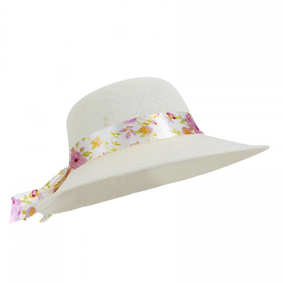 TELOLY Summer Straw Hat Bowknot Beach Sun Protection Hats Wide Brim Caps Summer Beach Sun Protective Hat Straw Hats for Women Wide Brim Hats for Women