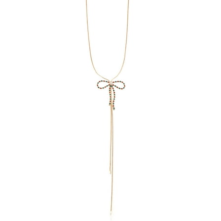 Packed Party Bow Lariat Necklace