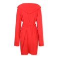 thumbnail image 4 of Caqnni Womens and Mens Plush Fleece Robe Cozy Warm Bathrobe Fuzzy Male Spa Long Robe With Pockets Bathrobe Sleepwear Loungewear (A133-Red,4XL), 4 of 4