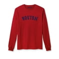 thumbnail image 5 of Daxton Retro Boston Arch Font Long Sleeves T Shirt Soft Medium Weight Cotton, 2Pk Navy Red Red Navy, 3XL, 5 of 5