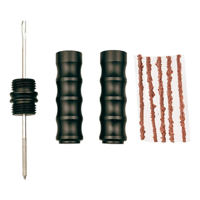 koolsoo Kit de Réparation de Pneu Sans Chambre pour Voiture Auto Outil de Réparation de Bouchon de Crevaison de Pneu Pneu de Moto Noir