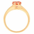 thumbnail image 3 of 1 ct Heart Cut Simulated Red Diamond Solitaire 14K Yellow Gold Womens Engagement Ring, 3 of 4