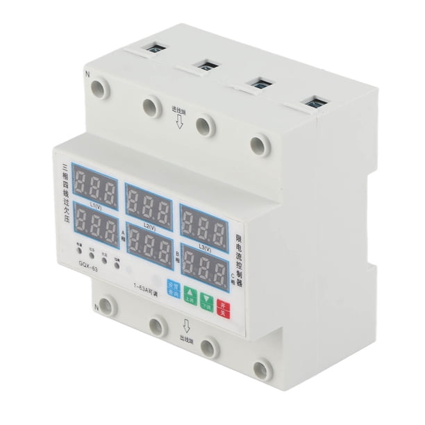 Voltímetro Digital Trifásico Amperímetro Amp Voltímetro, AC 390-500V Medidor De Voltaje Medidor De Corriente Voltímetro Amp Medidor Probador De Voltaje Medidor De Amperaje Con Sobrevoltaje Bajo Voltaj
