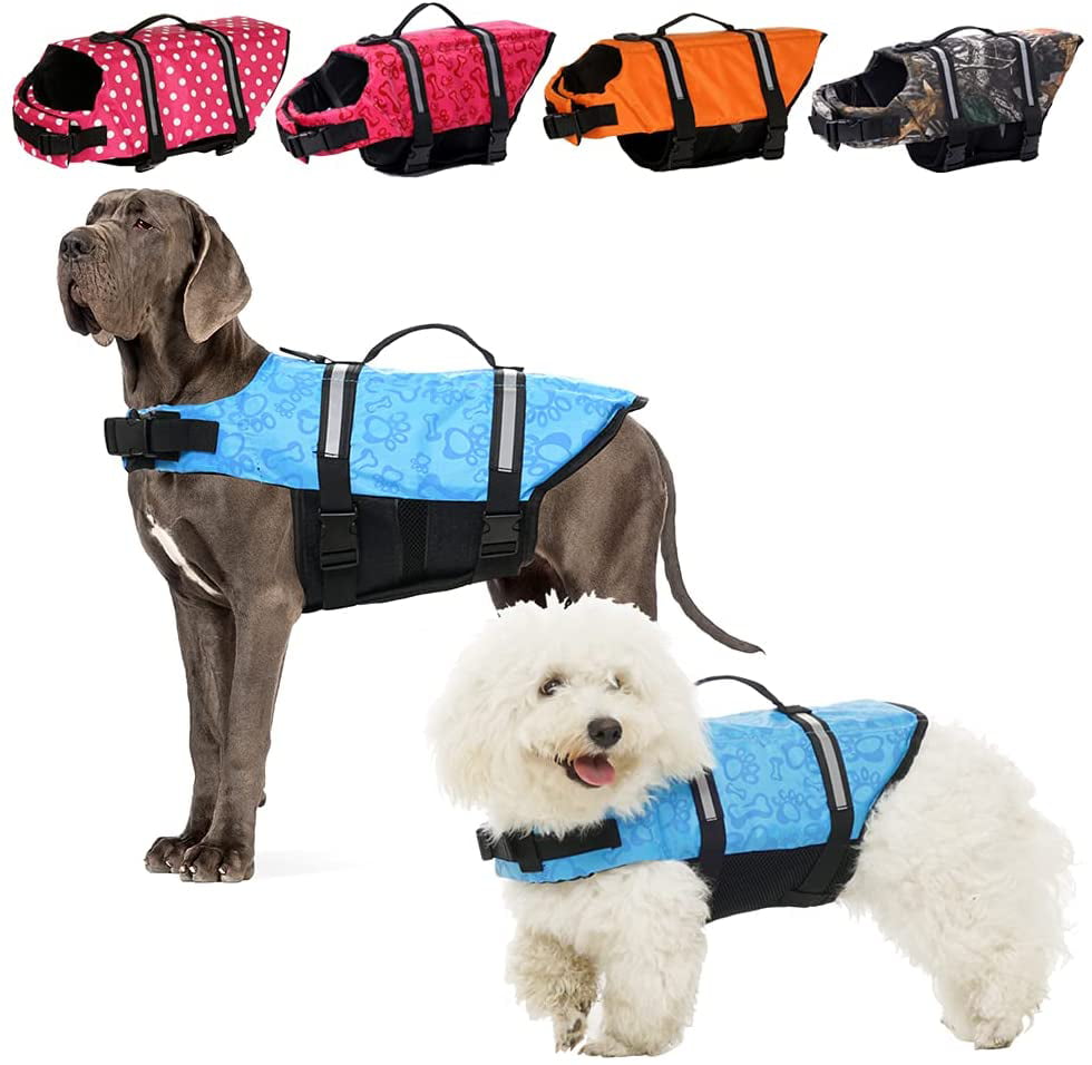 Dog Life Jacket Dog Life Vests for Swimming and Boating Dog Safety Vest with High Buoyancy and Durable Rescue Handle Dog Life Preserver for Small,Medium,Large Dogs 