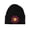 Black, variant on Groovy Flower Patch Cuffed Beanie - Hot Pink