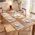 thumbnail image 4 of XmhyTop-A Beige Linen Place Mats 6-Pack 48*33cm Heat Resistant Cloth Placemats, Durable Restaurant Placemats for Indoor Use, Stain Resistant, 4 of 4