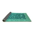 thumbnail image 2 of Ahgly Company Indoor Square Oriental Turquoise Blue Industrial Area Rugs, 8' Square, 2 of 4