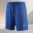 thumbnail image 2 of KPOPLK Men's Athletic Running Shorts Gym Workout 7"/9"/5" Quick Dry Lightweight Sports Basketball Tennis Zipper Pockets Size XXXL,Blue, 2 of 6