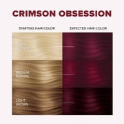 Splat Semi-Permanent Red Hair Dye Color Kit with Bleach, Crimson Obsession, 1 Application