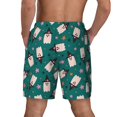 thumbnail image 2 of Lsque Mens Swim Trunks Halloween Ghosts Pattern - Bathing Suit Compression Liner - Beach Swim Shorts Swimwear - (S-3XL) - Stretch Quick Dry -X-Large, 2 of 9