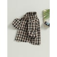 thumbnail image 4 of Wassery Toddler Boys Shirts Long Sleeve Plaid Turn-Down Collar Button Down Shirts Infant Baby Boys Fall Winter Casual Tops, 4 of 8