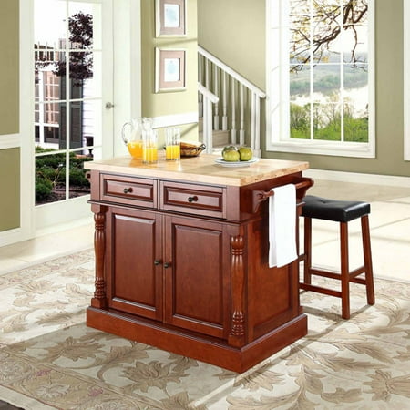 Crosley Furniture Butcher Block Top Kitchen Island with 24