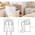 thumbnail image 3 of Tcbosik Compact Vanity Desk with Lights and Flip Top Mirror, Makeup Table with Cushioned Stool and Charging Station, Dressing Table with 3 Storage Drawers for Small Space, White, 3 of 10