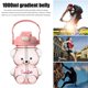 thumbnail image 5 of Botella 1000ml Kawaii Bear Cute Kids School Student Verano PP para, 5 of 8
