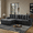Dark Grey, variant on Modern 110" Modular Sectional Sofa with Chaise, Fluffy Corduroy Cloud L Shaped Couch with Deep Seats for Living Room (Beige)
