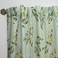 thumbnail image 3 of Designart 'Bright Eucalyptus Floral Retro Pattern III' Mid-Century Modern Curtain Panel, 3 of 5