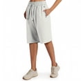 thumbnail image 2 of Iced Active Shorts for Women Flex Outdoor Quick Dry Bermuda Shorts Lightweight Ice Silk Wide Leg Capris with Pockets,M, 2 of 5