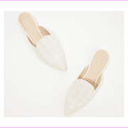 Marc Fisher Suede or Textile Mules- Ambush White 8 M
