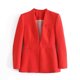 thumbnail image 1 of Blazer de mujer de moda casual de color sólido de manga larga Blazer de mujer abrigo, 1 of 3